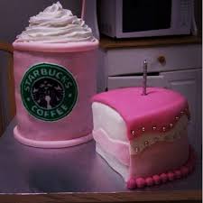 Starbucks Pink Drink Birthday Cake Starbucks Birthday Cake Starbucks Cake Girly Cakes Cake
