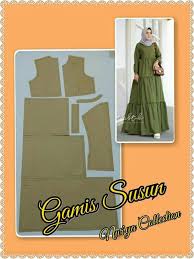 Pola Gamis Susun Pola Menjahit Gratis Pola Jahitan Pola Gaun