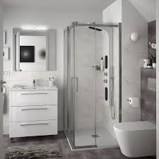 Replacement drawers for bathroom vanity. Vanity Unit Fussion Chrome 800 3 Drawers Gloss White 797 X 868 X 450 Mm