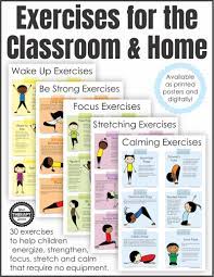 Usually ready to participate in team sports that focus on skill development, equal regular physical activity is important for all children and youth. Kids Exercise List For The Classroom Or Home Your Therapy Source