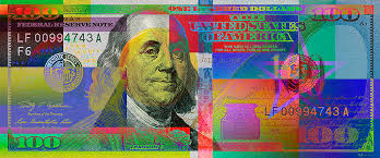 New Pop-colorized One Hundred US Dollar Bill Photograph by Serge Averbukh