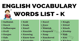 Therefore, when adjectives are used the language becomes captivating. Words That Start With K 215 Useful Words Beginning With Letter K Love English