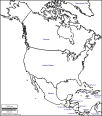 North America Free Map Free Blank Map Free Outline Map Free Base Map States Names North America Map Map North America