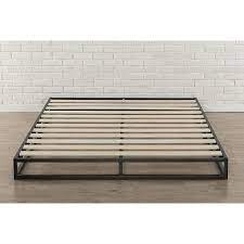 Target / furniture / cheap queen bed frame. Queen Size 6 Inch Low Profile Metal Platform Bed Frame With Wooden Slats Fastfurnishings Com
