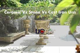 Jossandmain.com has been visited by 100k+ users in the past month Which Material Is The Best For Patio Urns Cast Iron Urn Vs Ceramic Vs Stone
