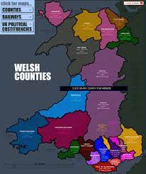 A map of the historic counties of south wales, with major settlements. Welsh Counties Wales Map History Of Wales Welsh Map