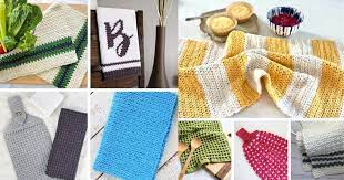 Twill tape in corner for ease of hanging. 30 Lovely Crochet Dish Towel Patterns Perfect For Your Kitchen
