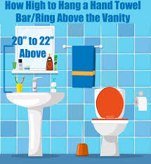 If you're a person of average weight and height, the standard bath towel will serve you well in all your bathing needs.1 x research source. Standard Towel Bar Height Bathroom Design Guide Designing Idea