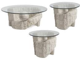 Ponte Vedra Opulence Natural Stone Glass Coffee Table Set Coffee Table Setting Natural Coffee Table Glass Coffee Table