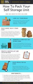 Tips On How To Pack Your Storage Unit Selfstorage Cheapstorage Infographic Self Storage Units Self Storage Storage Unit Organization