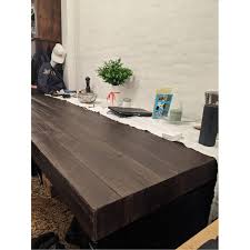 West elm now has a stone gray and black ink color also, but in my opinion, the reclaimed pine is the best. West Elm Emmerson Dining Table Chestnut 87 W Bench Aptdeco