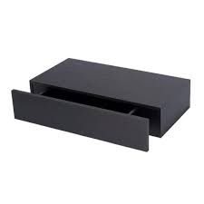 Wallscapes Shelf With Drawer 19 In X 9 875 In Floating Ebony Modern Decorative Shelf 1128684 The Home Depot In 2021 Floating Shelf With Drawer Drawer Shelves Wall Shelf With Drawer