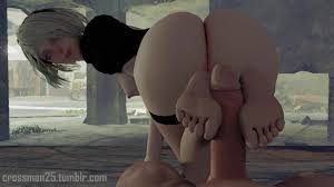 2b footjob; foot fetish; 3d porno sex hentai [nierautomata]