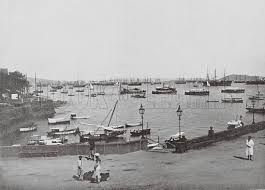 View of Shipping, Bombay stock image ...
