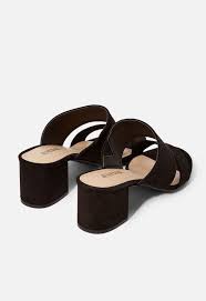 Sonya Block Heeled Sandal Shoes in Black