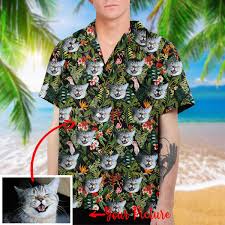 Shop from the world's largest selection and best deals for hawaiian print shirt in women's tops & shirts. Personalized Cat Hawaiian Shirt And Beach Short Trendysweety