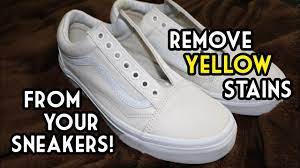 It creates an invisible shield on your shoes to prevent water, dirt and salt from. How To Remove Yellow Stains From Your Sneakers The Simplest And Most Effective Way Youtube