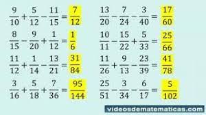 Suma Y Resta De Tres Fracciones Con Diferente Denominador Algebra Periodic Table Math