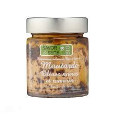 Moutarde Olives Noires Et Romarin Bio 130g Les Fleurons De Lomagne