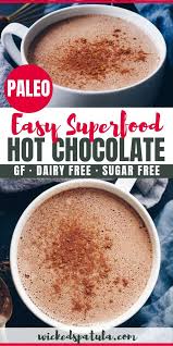 Superfood Hot Chocolate This Creamy Cup Of Cocoa Is Packed With Cacao Powder Coconut Mil Paleo Hot Chocolate Paleo Dessert Recipes Easy Coconut Milk Recipes