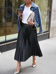 Black And White Pleated Skirt Outfit 4171 2 2 1 Leather Pleated Skirt Pleated Skirt Outfit Fashion