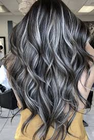 Blonde Highlights On Dark Brunette Base Long Hair Haircuts For Long Hair Silver Hair Color Gray Hair Highlights