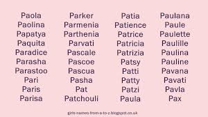 Female names that start with c. Girls Names From A To Z Girls Names Starting With P