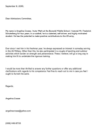 Military Letter Of Recommendation Sample Letter Email Example