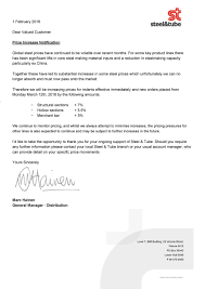 Please be informed that our payment account id at first bank will no longer be active. 50 Effective Price Rate Increase Letters Tips á… Templatelab