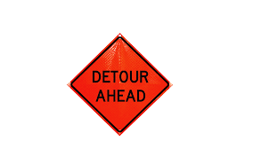 Detour Ahead Roll-up Sign - Traffic Safety Supply Company