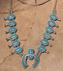 Zuni Squash Blossom By Evelyn Eustace White 2nd Intertribal Gallup 2007 Squash Blossom Jewelry Zuni Jewelry Silver Turquoise Jewelry