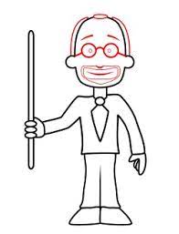 How To Draw A Cartoon Teacher With A Nice Smile
