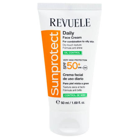 REVUELE SUNPROTECT DAILY FACE CREAM – OIL CONTROL, SPF 50+, 50 ML - EU