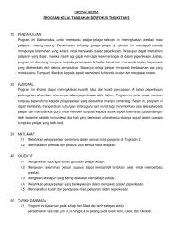 Kertas kerja kursus kepimpinan kokurikulum. Kertas Kerja Kelas Tambahan Ting 2 2018 Docx