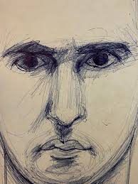 1950s Paul McCarron Portrait Drawing of a Man