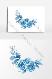 Desain brosur keren ini bisa di download free Watercolor Blue Floral Bouquet Vector Graphic Element Png Images Psd Free Download Pikbest