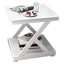 ( 4.1 ) out of 5 stars 177 ratings , based on 177 reviews current price $129.99 $ 129. Buy Tempered Glass Coffee Table Double Storage Side Table Small Table With Adjustable Wheels Modern Tea Table Minimalist Style Sofa Side Table White Online In Indonesia B08y5h59dy