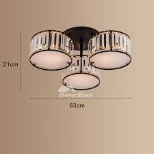 Get 5% in rewards with club o! 3 5 Lighting Round Crystal Shades Ceiling Light Cover Semi Flush Mount Rustic Living Room Golg