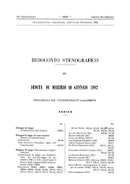 RESOCONTO STENOGRAFICO SEDUTA DI MARTEDÌ 19 GENNAIO 198 2