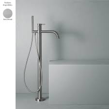 Robinet mélangeur, mitigeur simple ou mitigeur thermostatique. Mitigeur Sur Pied Design Pour Baignoire Inox Brosse Source Quadro