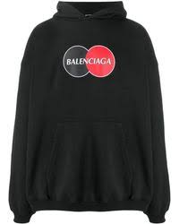 Balenciaga hooded sweatshirt with balenciaga logo printed on back, 100% cotton ,regular fit slightly over sized though chest, hood with draw strings, kangaroo pockets, ribbed finishing at cuffs and base. Balenciaga Hoodies For Men Up To 50 Off At Lyst Com