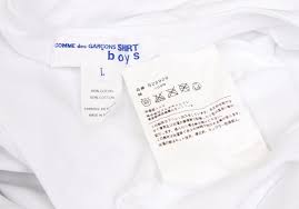 Comme Des Garcons Shirt Boys Logo Print T Shirt White L Playful