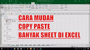 Cara copy excel tanpa rumus. Cara Copy Paste Banyak Sheet Excel Secara Bersamaan Youtube