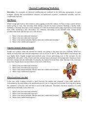 Classical conditioning flashcards | quizlet taking a shower. What Is The Unconditioned Stimulus 6 What Is The Unconditioned Response 7 What Course Hero