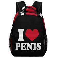 I Love Penis Kids Backpack For School Sports Travel Adjustable Shoulder  Belt Boys Girls Book Bag : Amazon.co.uk: Sports & Outdoors