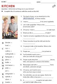 Indian monthly grocery list and shopping items for 2 to 4 people in pdf, excel format, images /pictures, bulleted list, checklist. Esl Kitchen All Things Topics