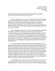 Put no trust in the morrow. Horace Quote Essay Sabrina Rodriguez A P English P 3 Quote Adversity Has The Effect Of Eliciting Talents Which In Prosperous Circumstances Would Have Course Hero