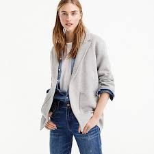 Target/women/heather grey knit blazer (138)‎. How To Style Knit Blazer 15 Cozy Smart Outfit Ideas For Ladies Fmag Com