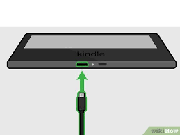 The kindle's charging port is at the bottom of the kindle's housing; How To Charge A Kindle 15 Steps With Pictures Wikihow