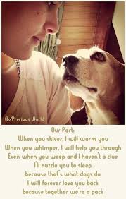 Our Pact When You Shiver I Will Warm You When You Whimper I Will Help You Through Even When You Weep And I Haven T A Clue What Dogs I Love Dogs